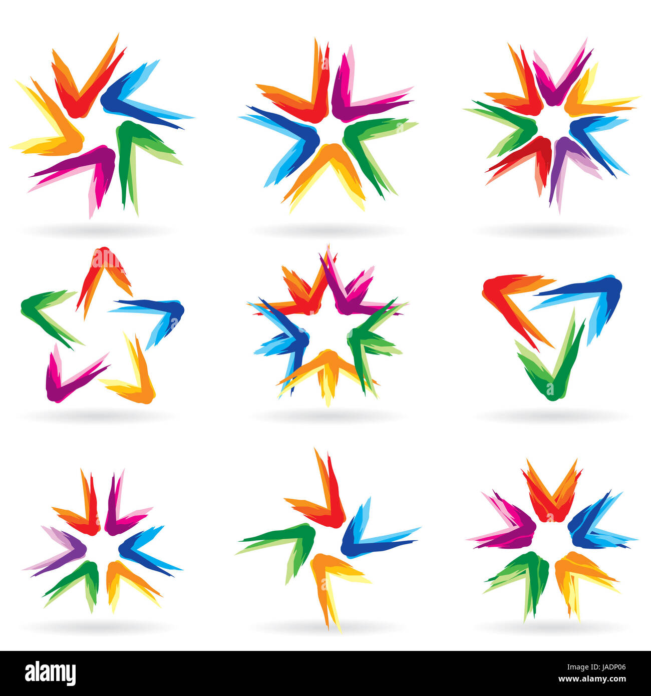 Set of different stars icons for your design. White releases #11 Stock ...