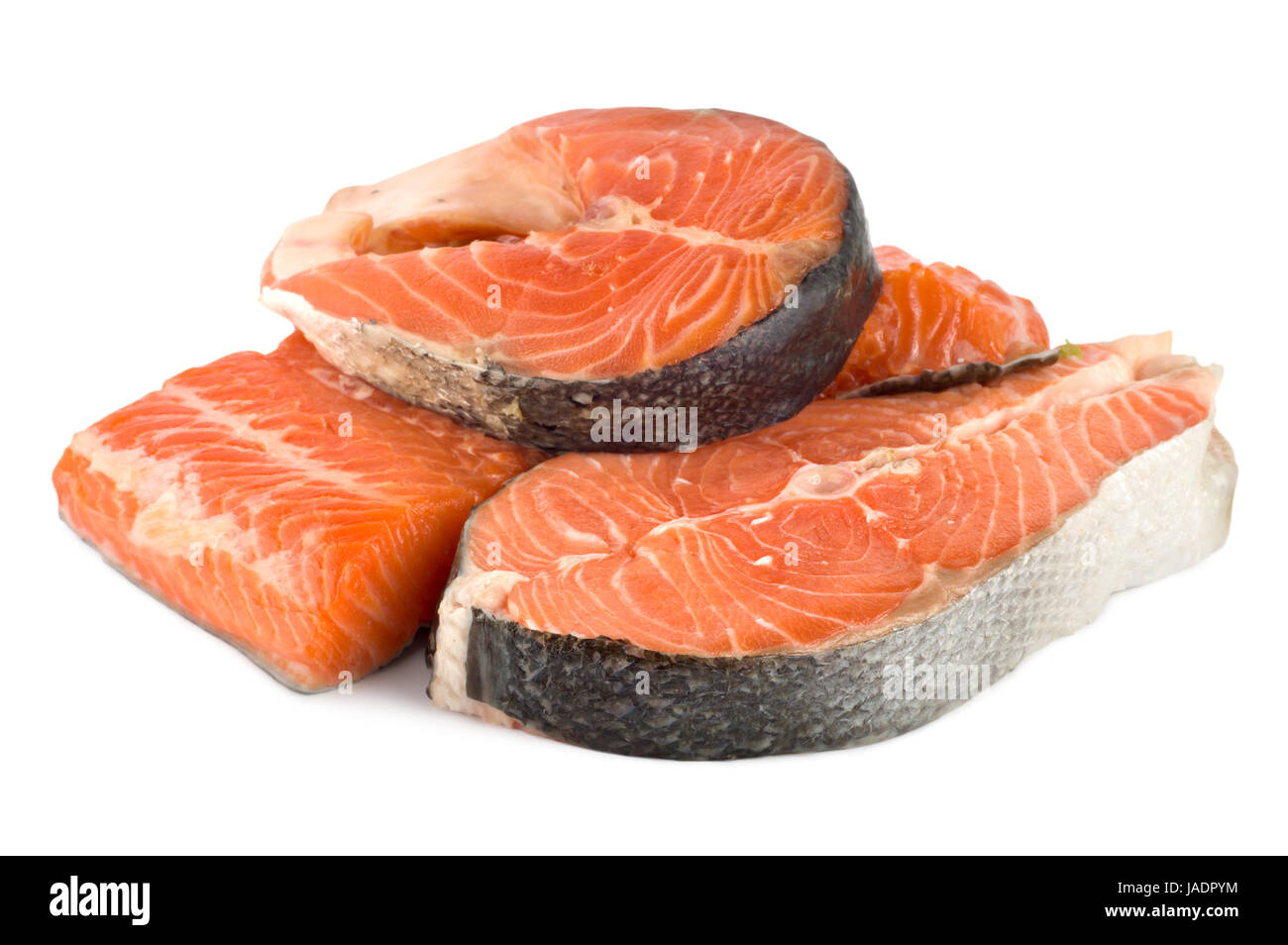 Salmon isolated on white background Stock Photo - Alamy