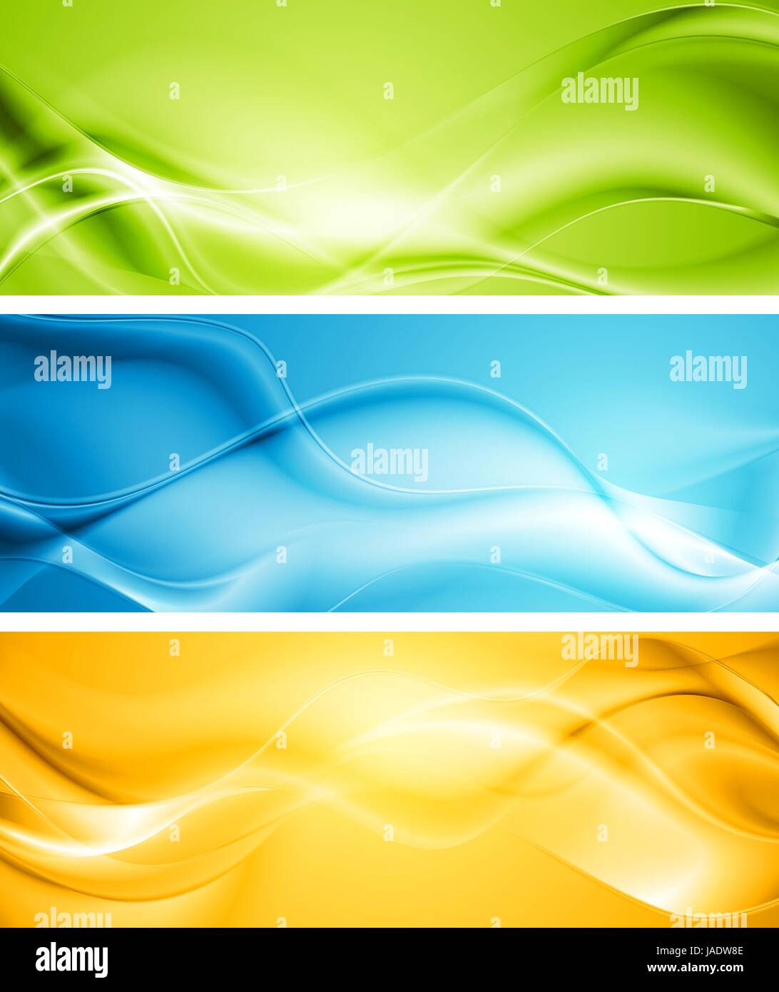 Elegant smooth waves banners. Vector template eps 10 Stock Photo - Alamy