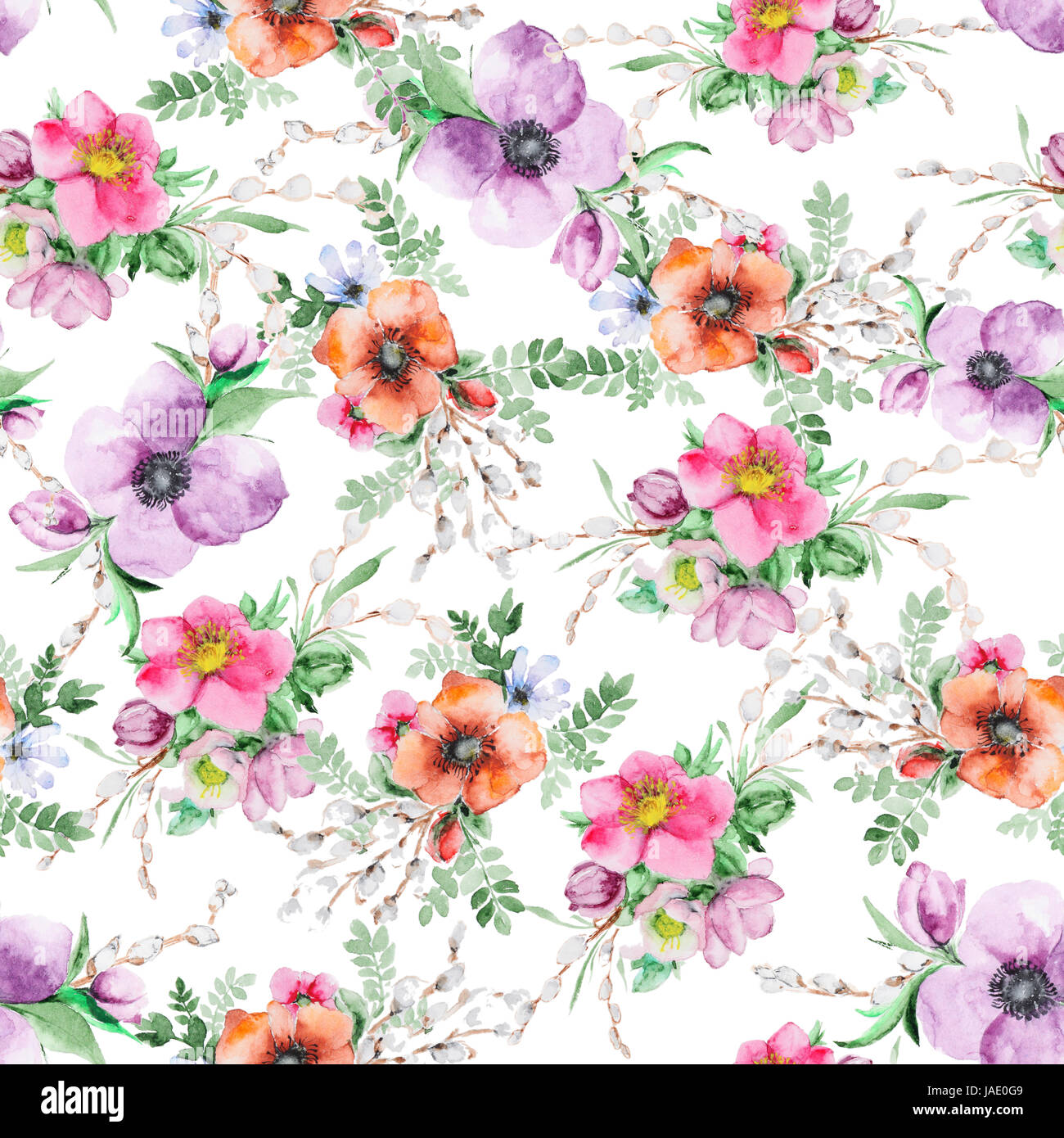 Watercolor flower print Modern watercolor seamless pattern Watercolor flower print Modern watercolor seamless pattern