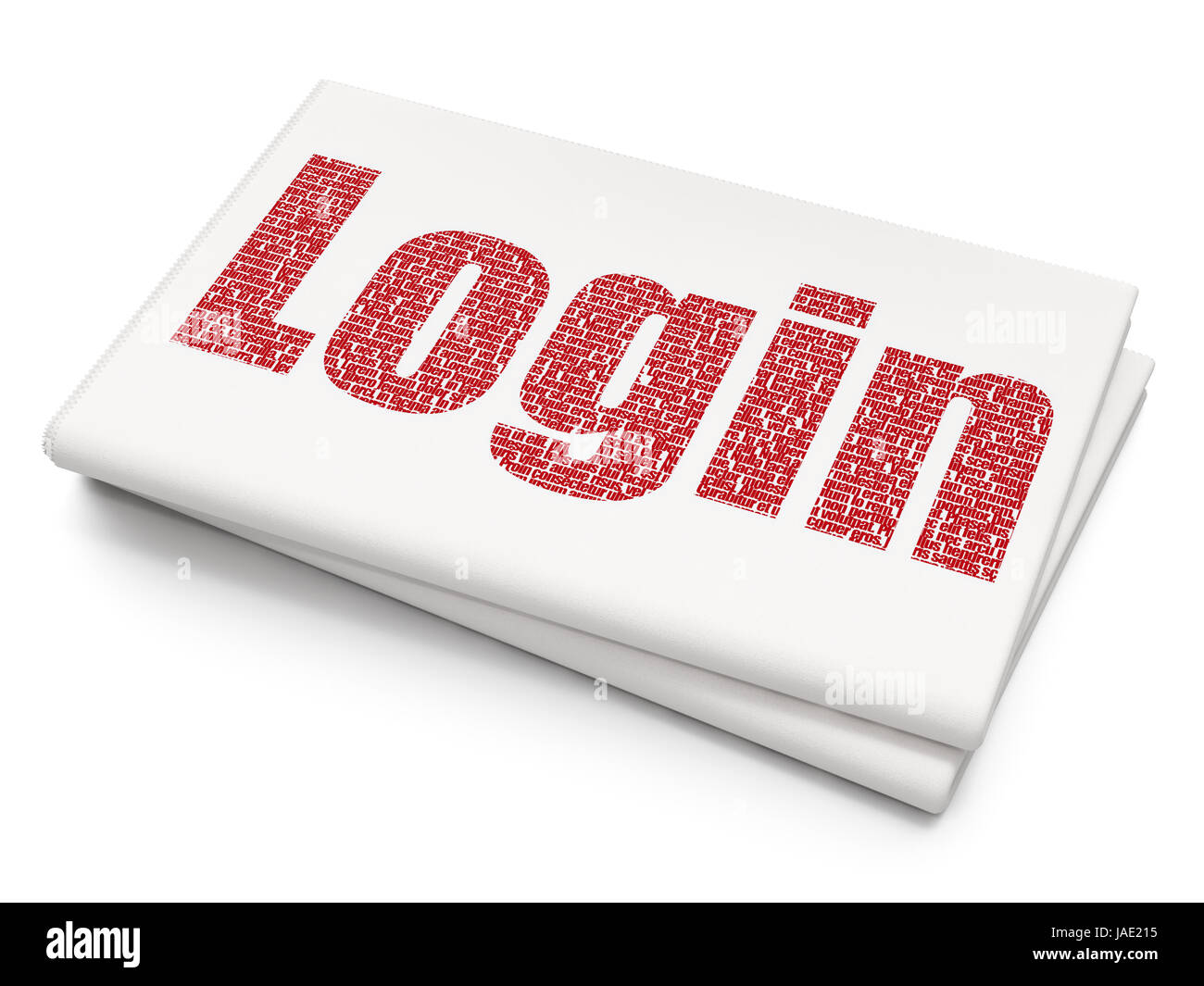 Safety concept Login on Blank Newspaper background Stock Photo Alamy