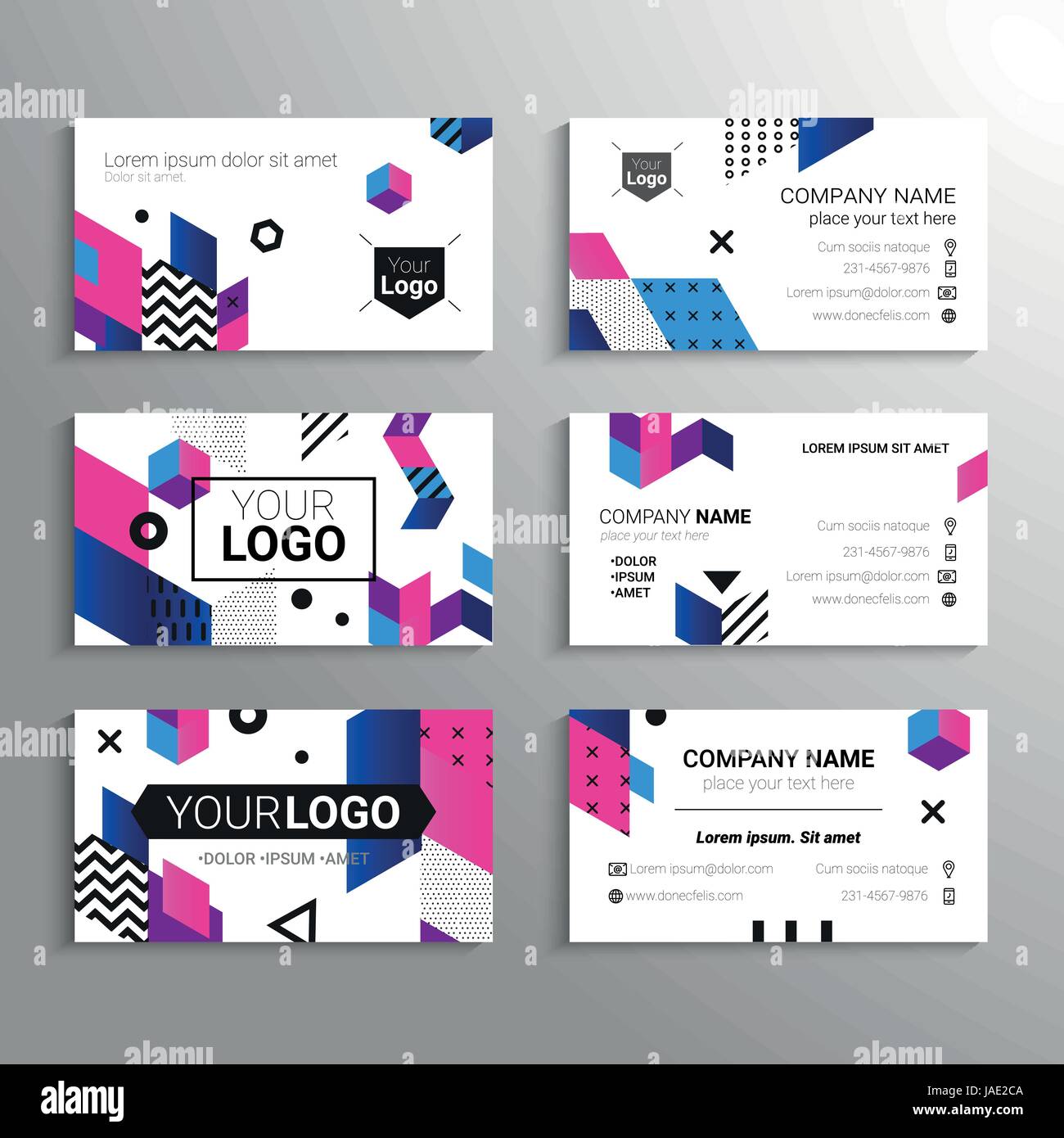 Business cards - vector template abstract background Stock Vector Image ...