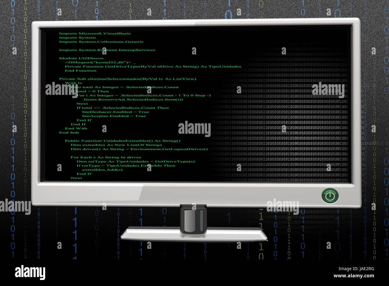 Source code in the screen Stock Photo - Alamy