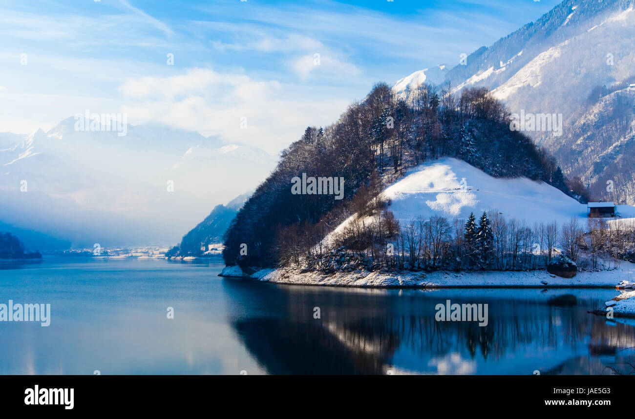 Winter in the swiss alps Stock Photo - Alamy