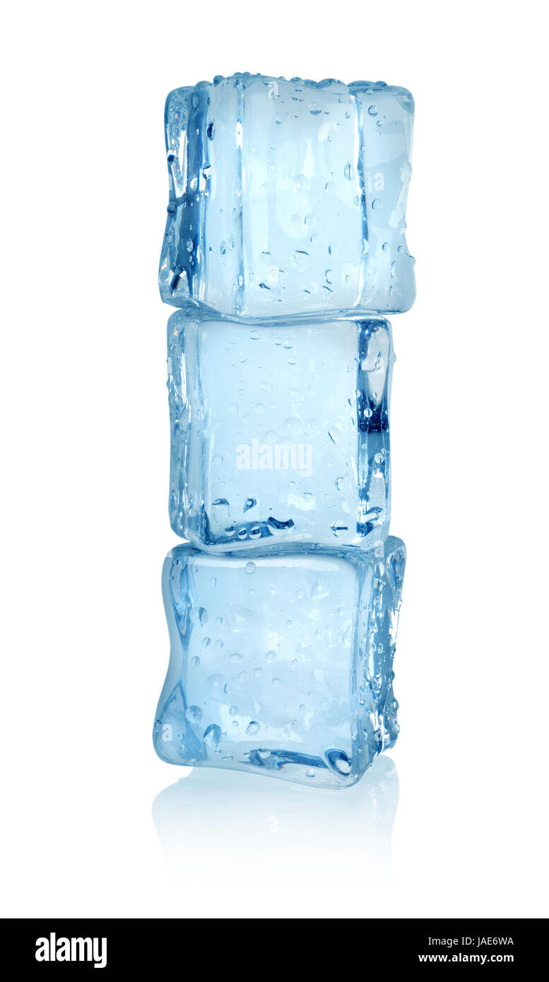 Ice cubes isolated on a white background. Clipping path Stock Photo - Alamy