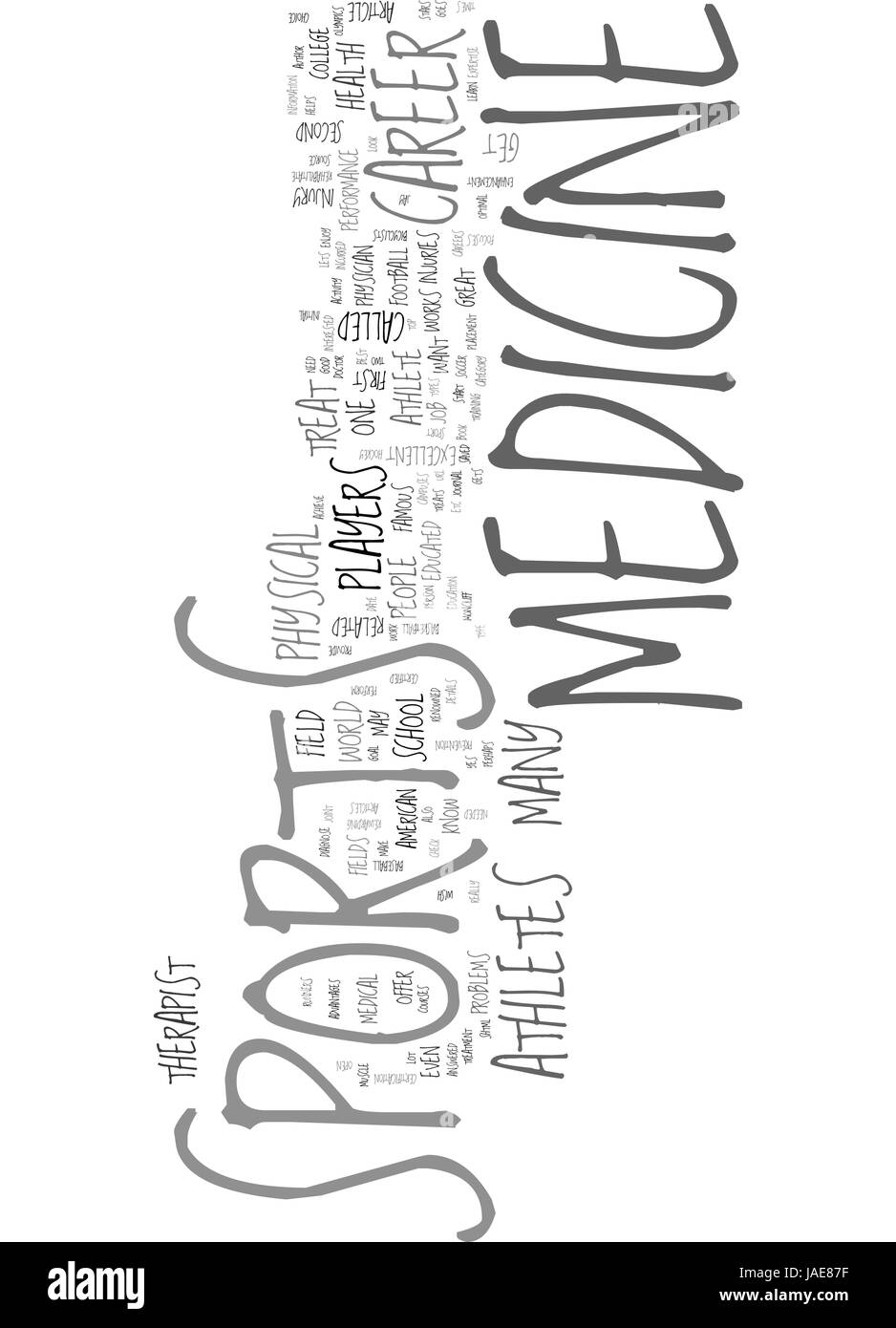 A Career In Sports Medicine Text Word Cloud Concept Stock Vector Image Art Alamy