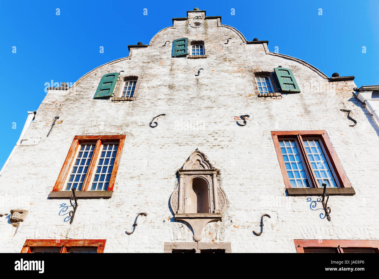 gable of a historical building in Bedburg Alt-Kaster, Germany Stock ...