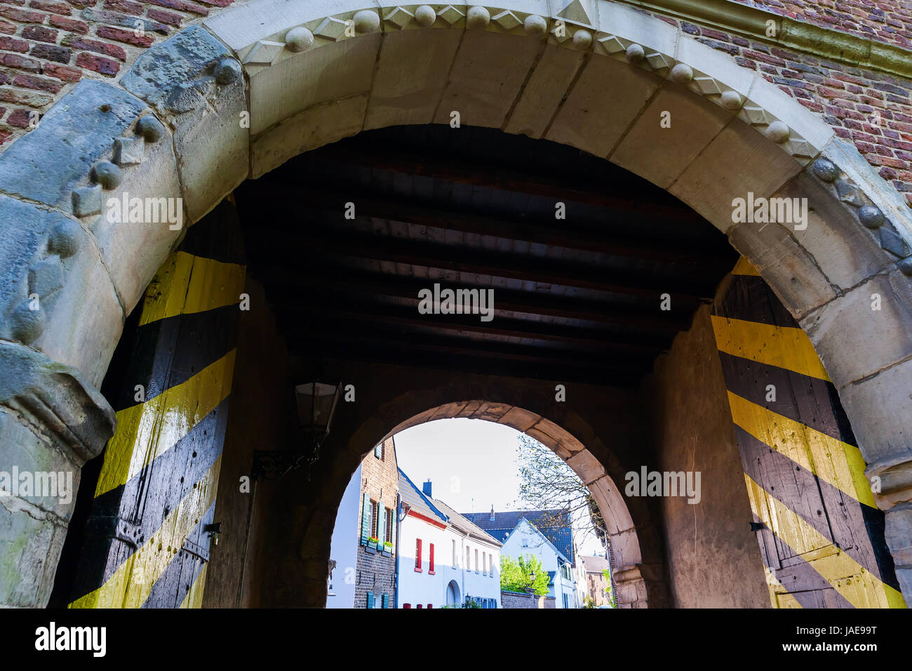 view of the historic town gate of Bedburg Alt-Kaster, Germany Stock ...