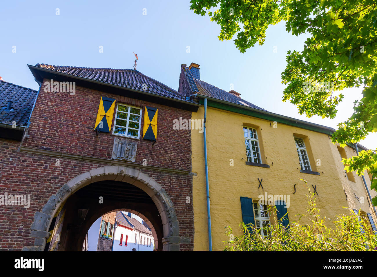 view of the historic town gate of Bedburg Alt-Kaster, Germany Stock ...