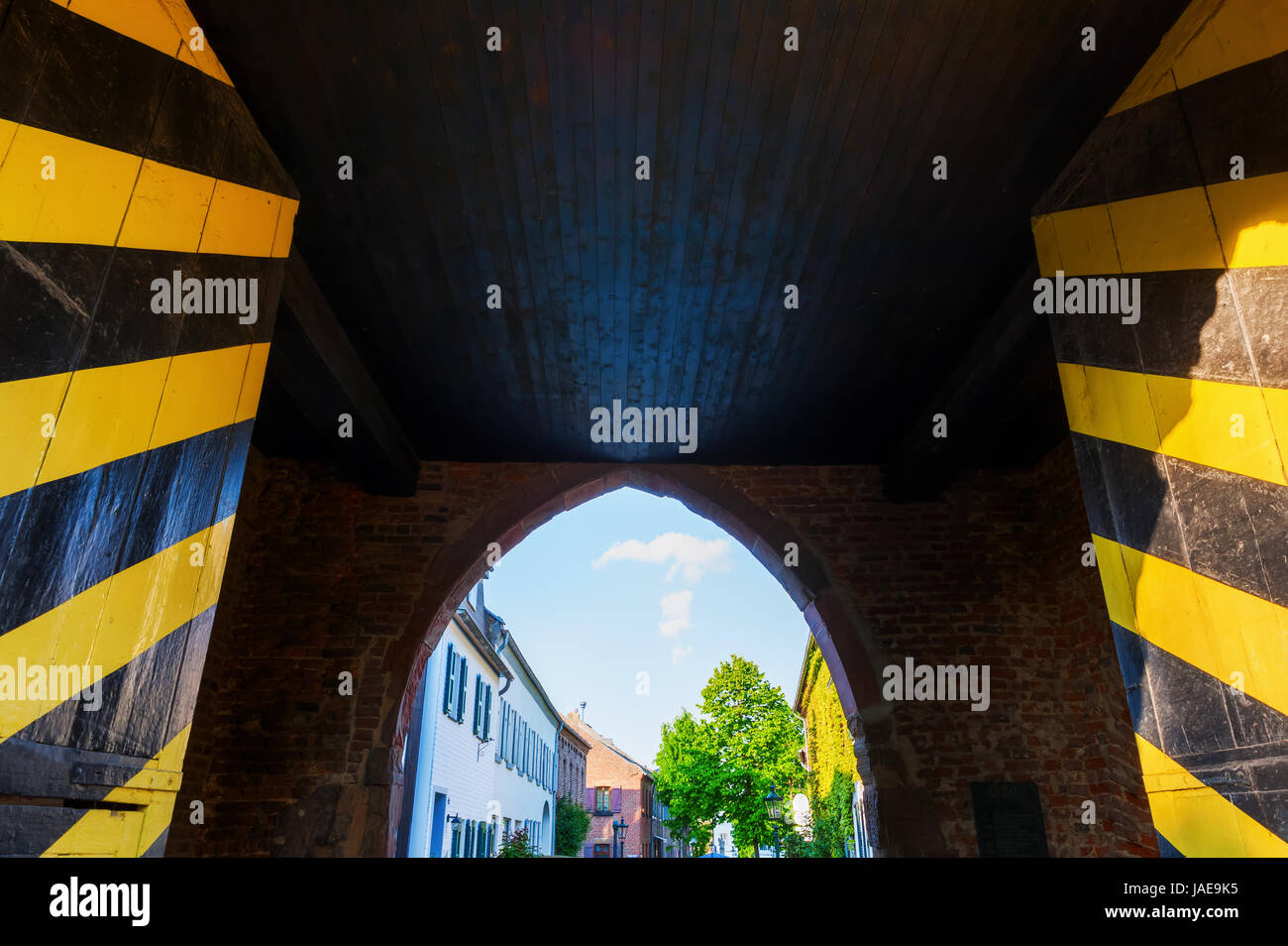 view of the historic town gate of Bedburg Alt-Kaster, Germany Stock ...