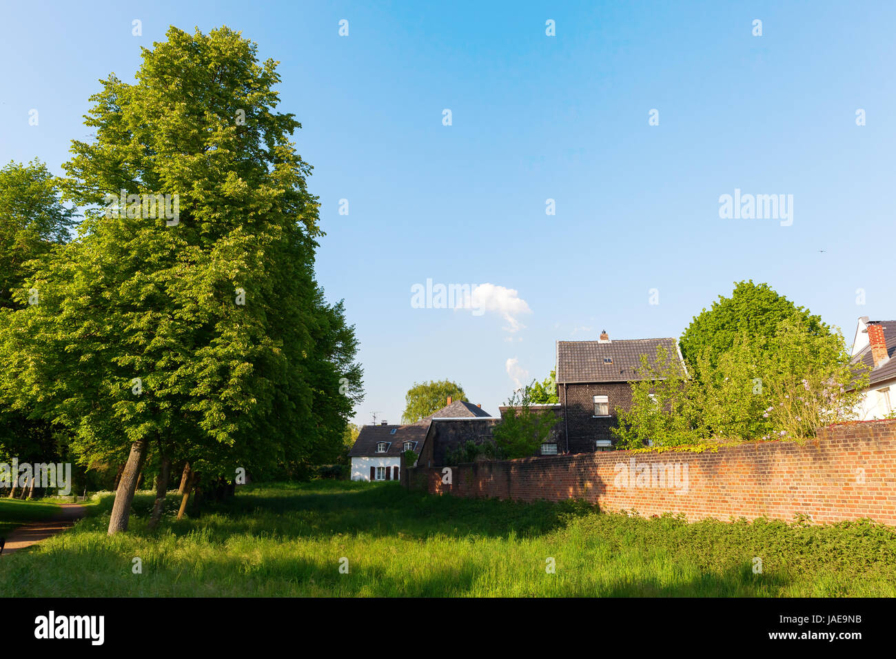 view of the historic town wall of Bedburg Alt-Kaster, Germany Stock ...