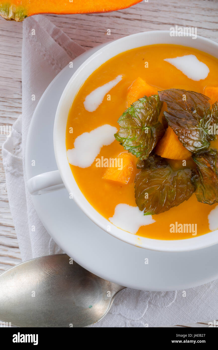 pumpkin soup Stock Photo