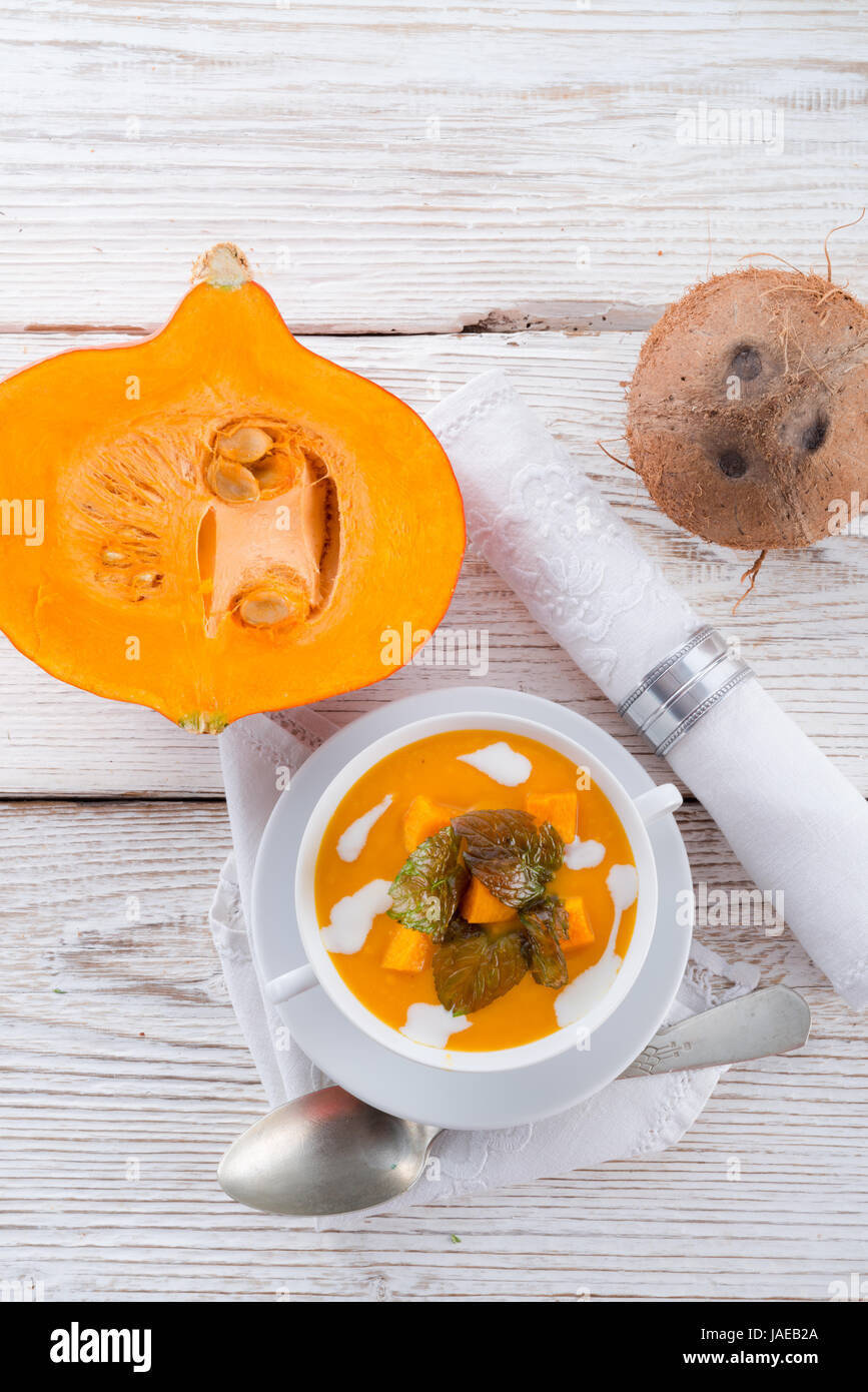 pumpkin soup Stock Photo