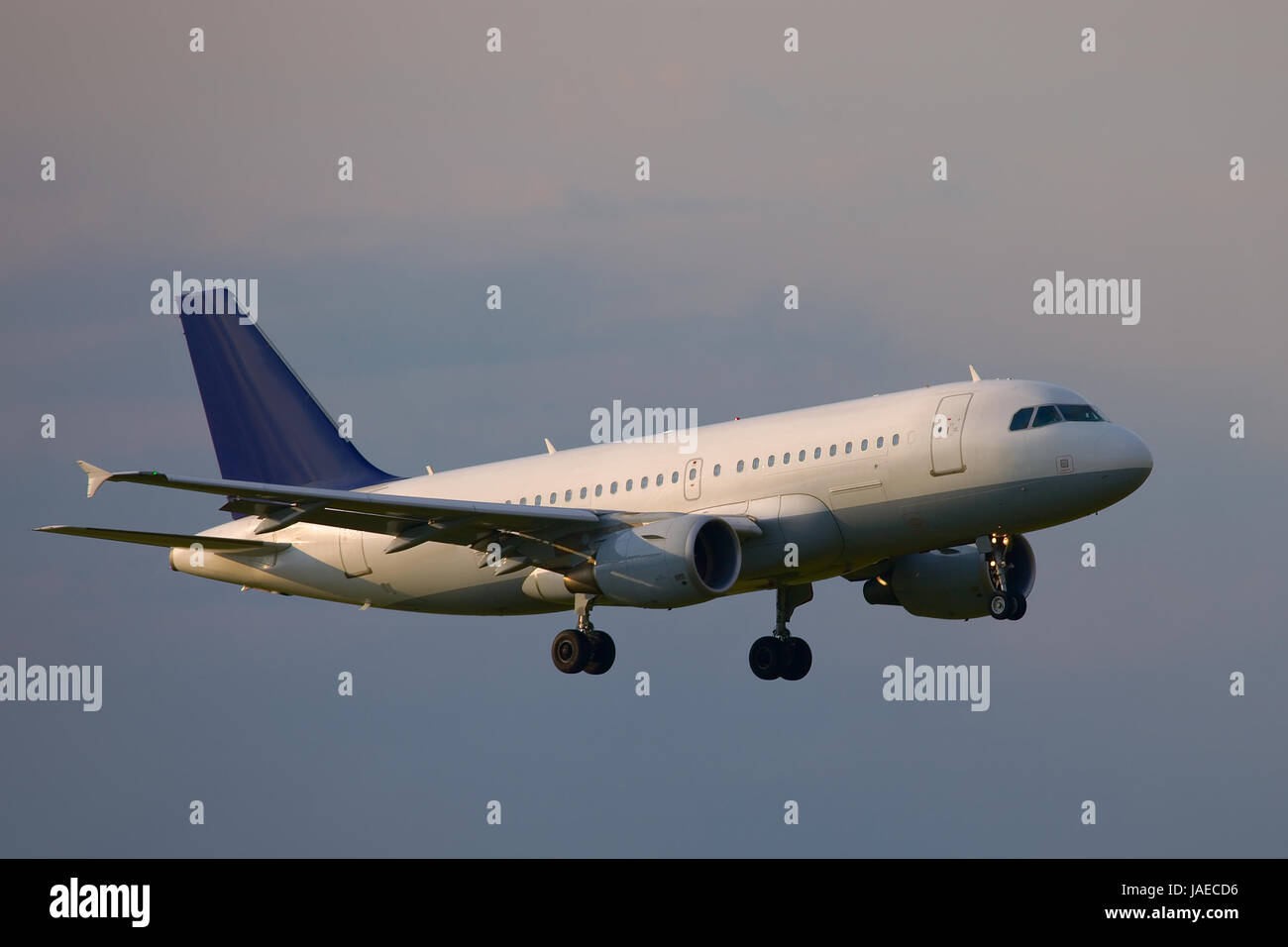 Landing of a commercial airliner Stock Photo Alamy