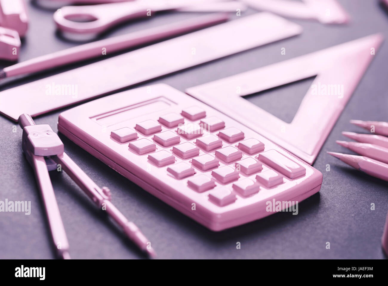 Modern arrangement of stationary supplies Stock Photo Alamy