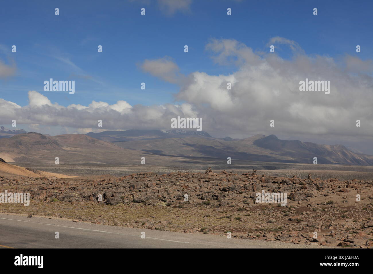 volcanoes in the andes of peru Stock Photo Alamy