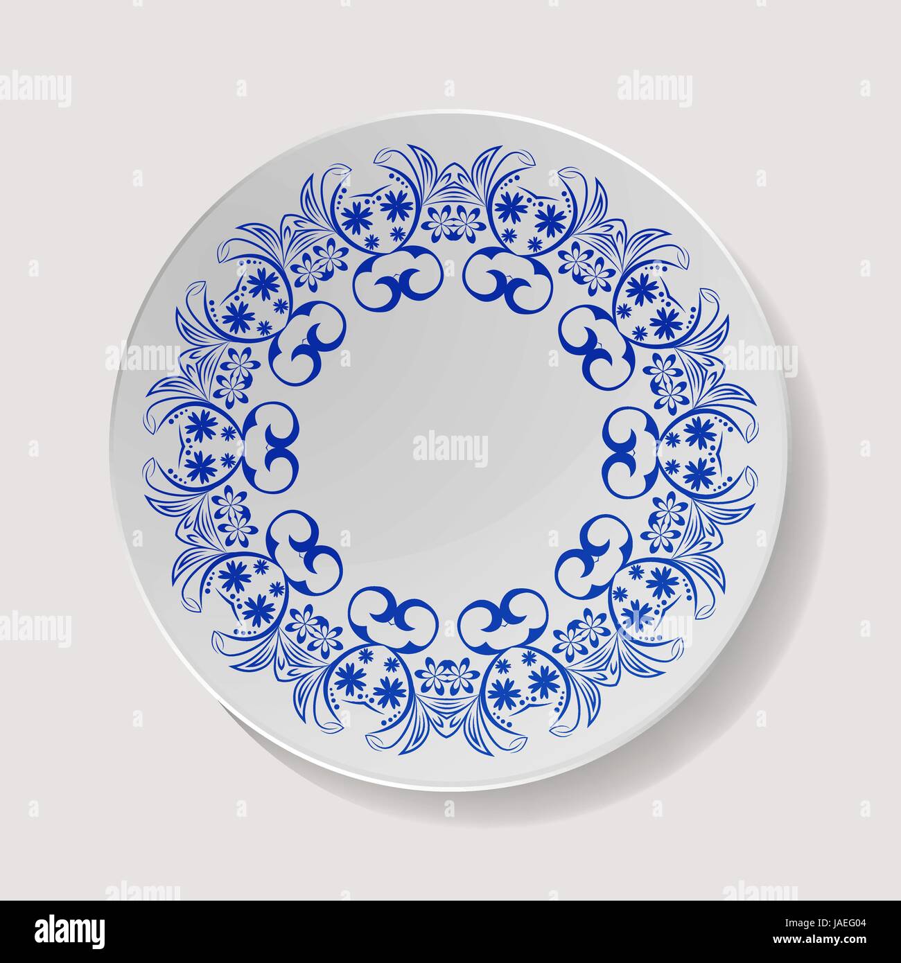 Realistic Plate Vector. Closeup Porcelain Tableware Isolated. Ceramic ...