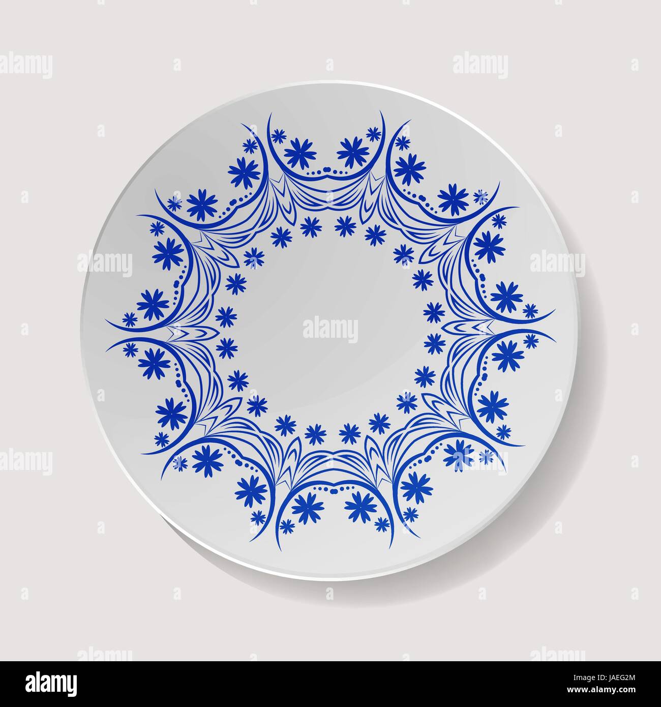 Realistic Plate Vector. Closeup Porcelain Tableware Isolated. Ceramic ...