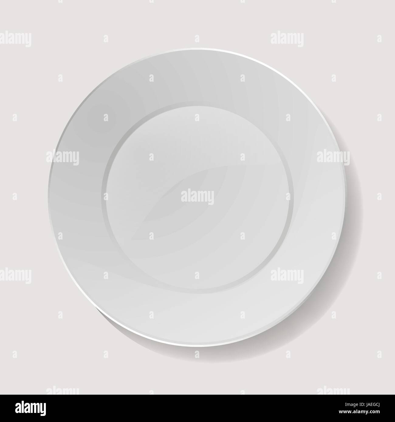 Realistic Plate Vector. Closeup Porcelain Mock Up Tableware Isolated ...