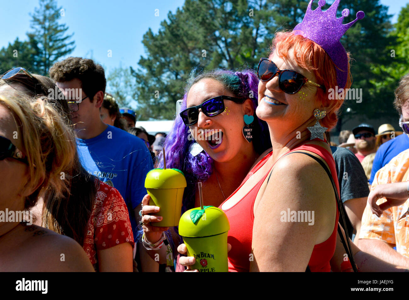 Napa, California, May 27, 2017 - Festival goers having fun at BottleRock - photo credit: Ken Howard/Alamy Stock Photo