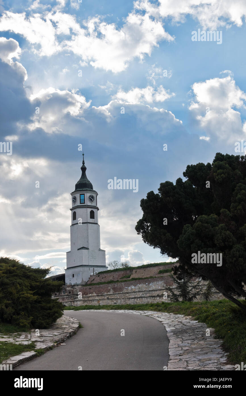 Clock tower at Kalemegdan fortress in Belgrade, Serbia Stock Photo Alamy