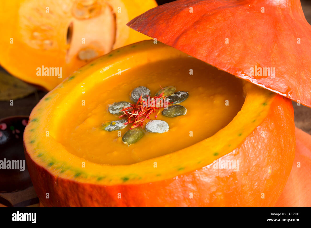 pumpkin soup Stock Photo