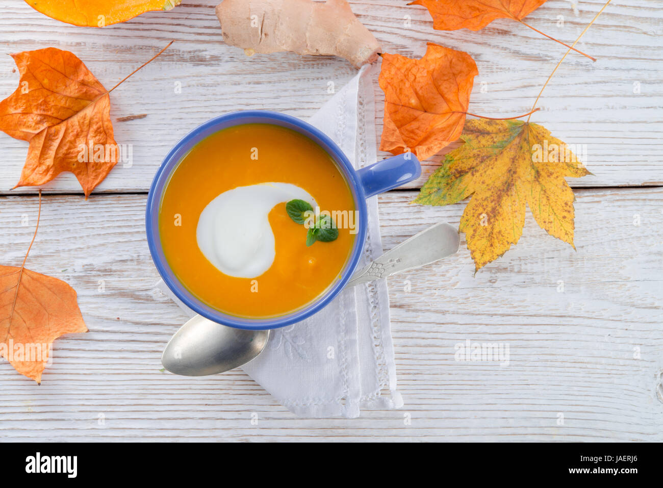 pumpkin soup Stock Photo