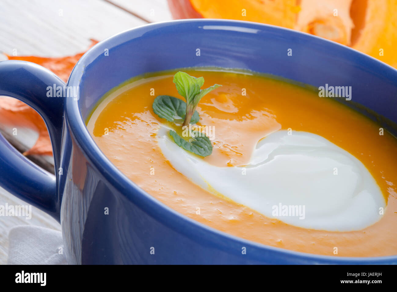 pumpkin soup Stock Photo