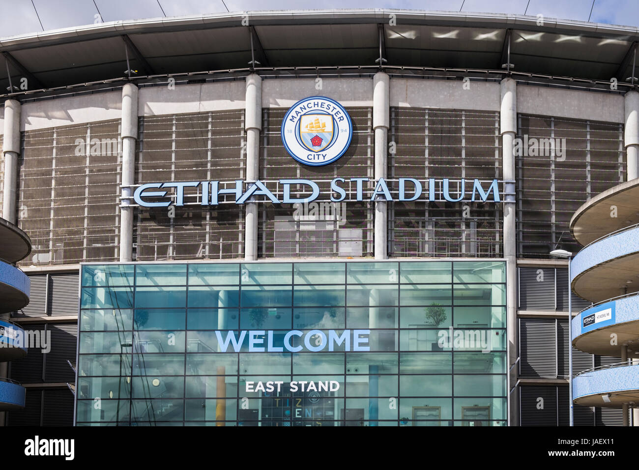 Etihad Stadium home to Manchester City football club, Manchester, England, U.K. Stock Photo