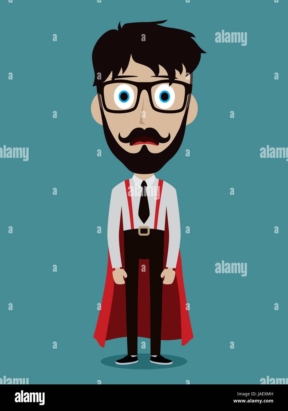 Young businessman in flat style cartoon superhero Stock Vector Image ...