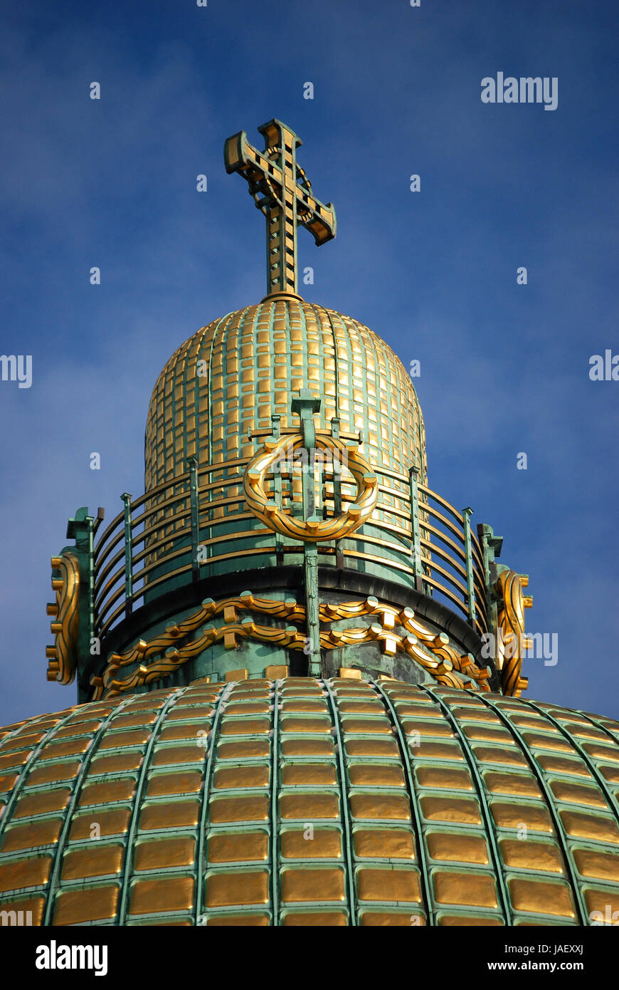 cupola with cross Stock Photo