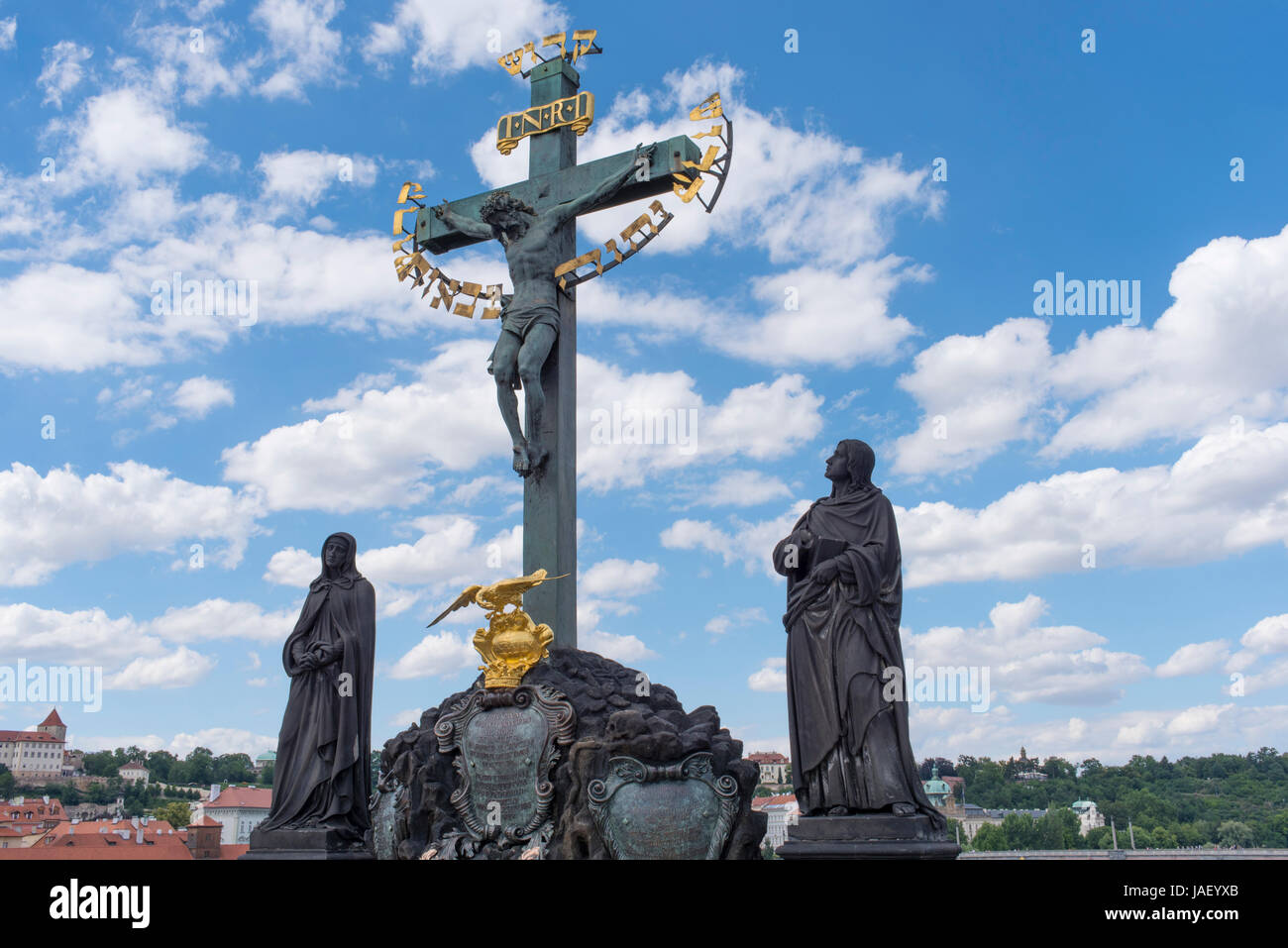 Statues on the Charles Bridge, Prague, Czech Republic Stock Photo Alamy