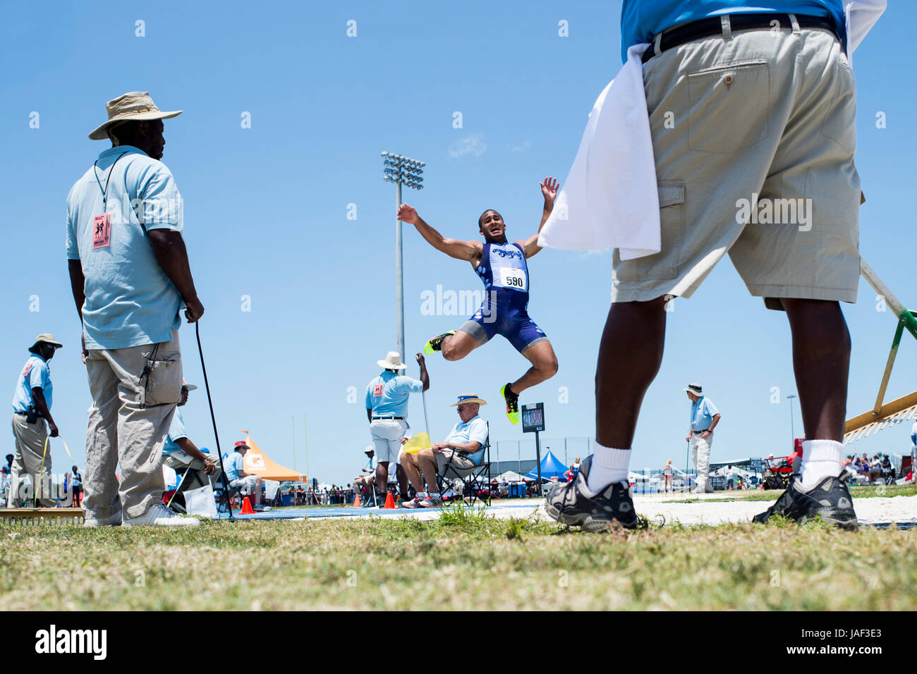 May 6, 2016 Tanner Ingle, of Dr. Phillips, competes in the long jump