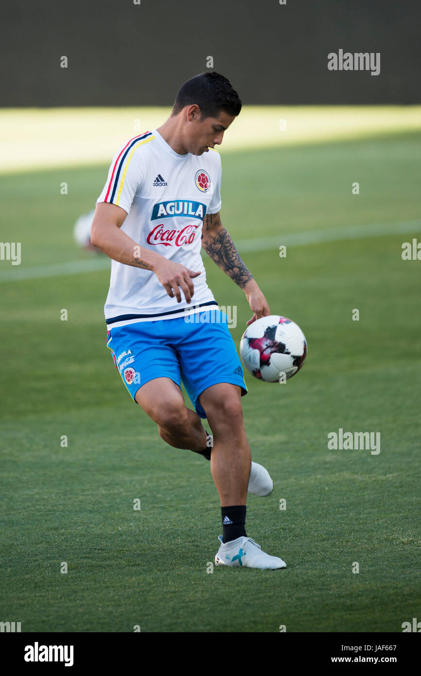 James Rodriguez during Training before to friendly match between national  team of Spain vs. Colombia in Nueva Condomina Stadium, Murcia,  Spain.Tuesday, June 6, 2017 Stock Photo - Alamy