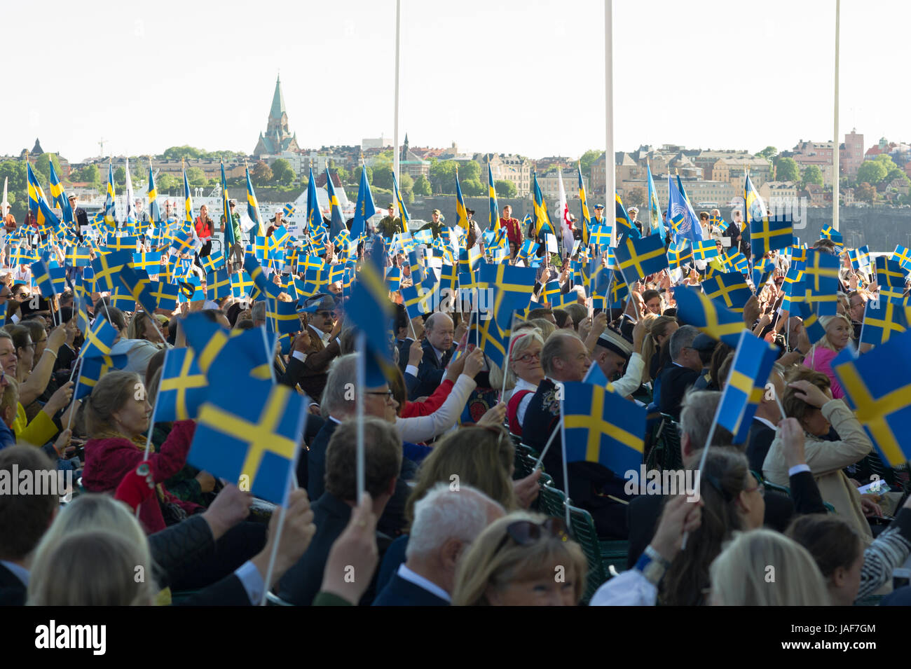 Stockholm, Sweden. 6th June, 2017. The National Day of Sweden. Festivities at Solliden stage, Stockholm, in the presence of the Royal Family. Credit: Barbro Bergfeldt/Alamy Live News Stock Photo