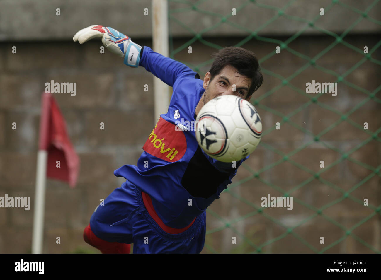 Panamas National Soccer Team Goalkeeper Jaime Penedo Participates In A Training Session In San Salvador El Salvador Panamas National Soccer Team Goalkeeper Jaime Penedo Participates In A Training Session In San Salvador El Salvador