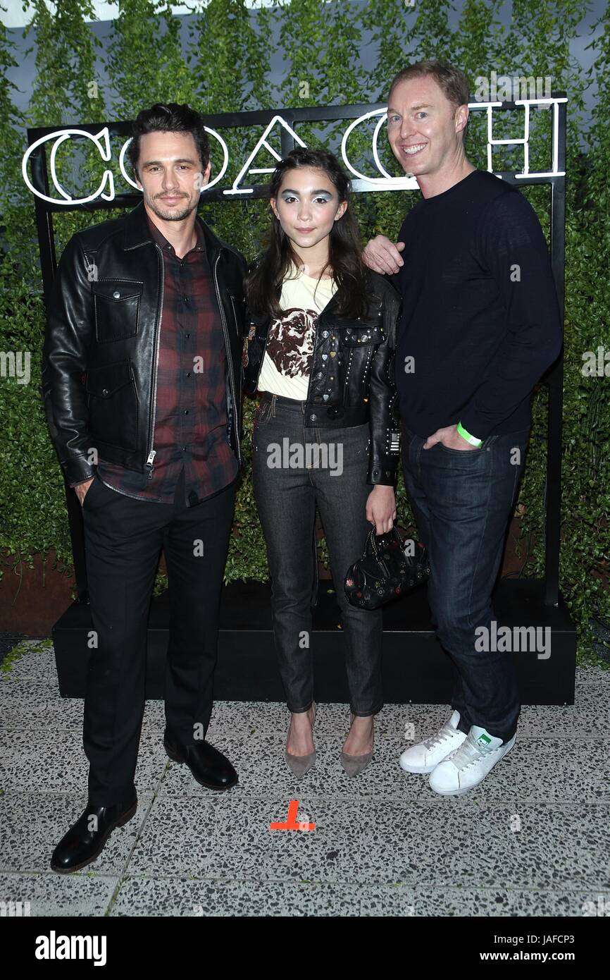 New York, NY, USA. 6th June, 2017. James Franco, Rowan Blanchard and Stuart  Vevers at the Coach Summer Party On The High Line Event on June 6, 2017 in New  York City.