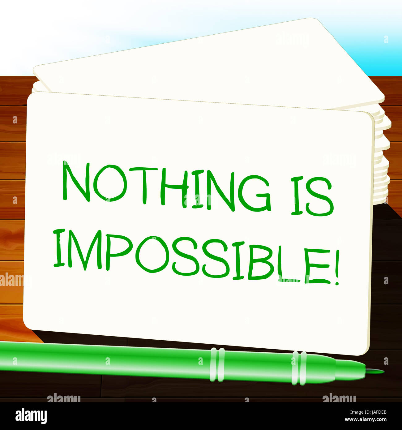 Nothing Is Impossible Message Note 3d Illustration Stock Photo