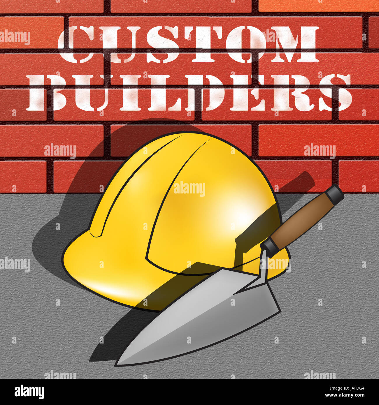Custom Builders Hat Represents Customized Building 3d Illustration ...