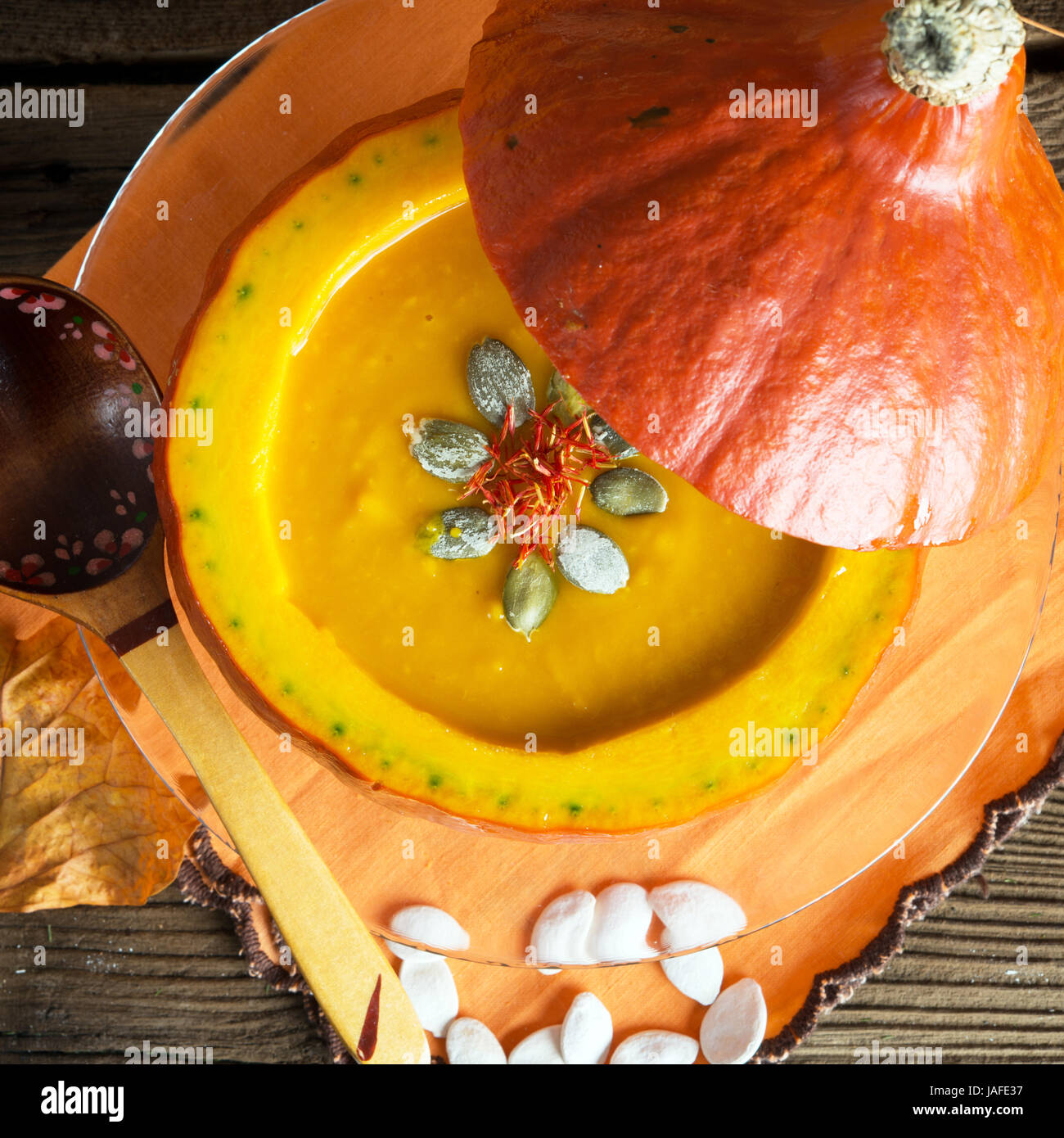 pumpkin soup Stock Photo