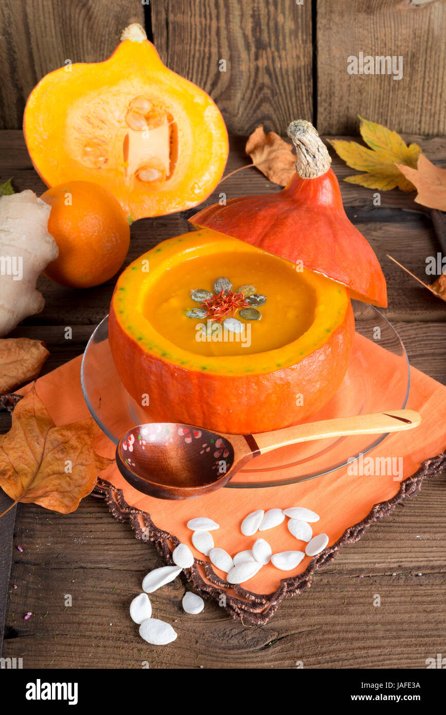 pumpkin soup Stock Photo
