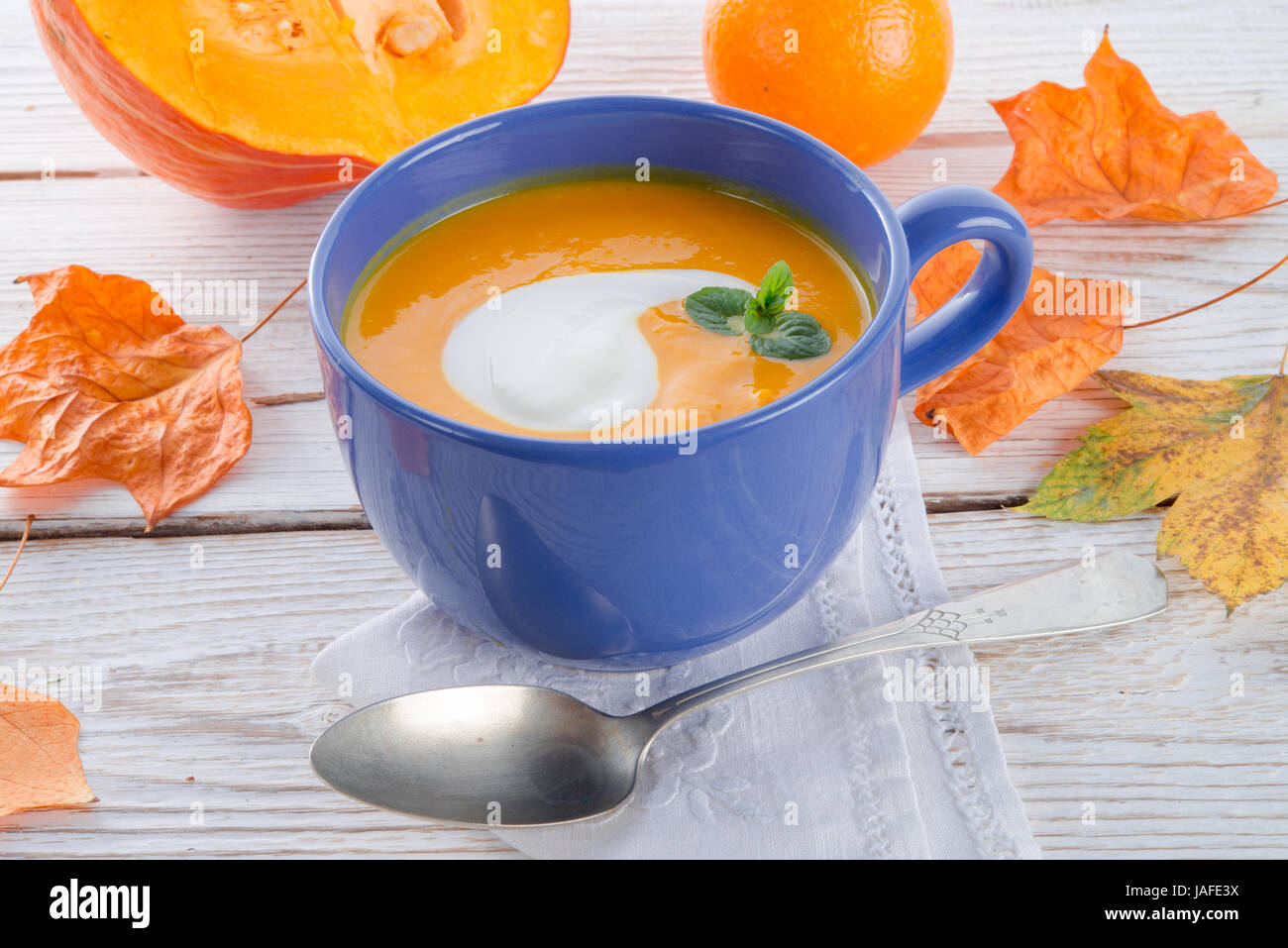 pumpkin soup Stock Photo