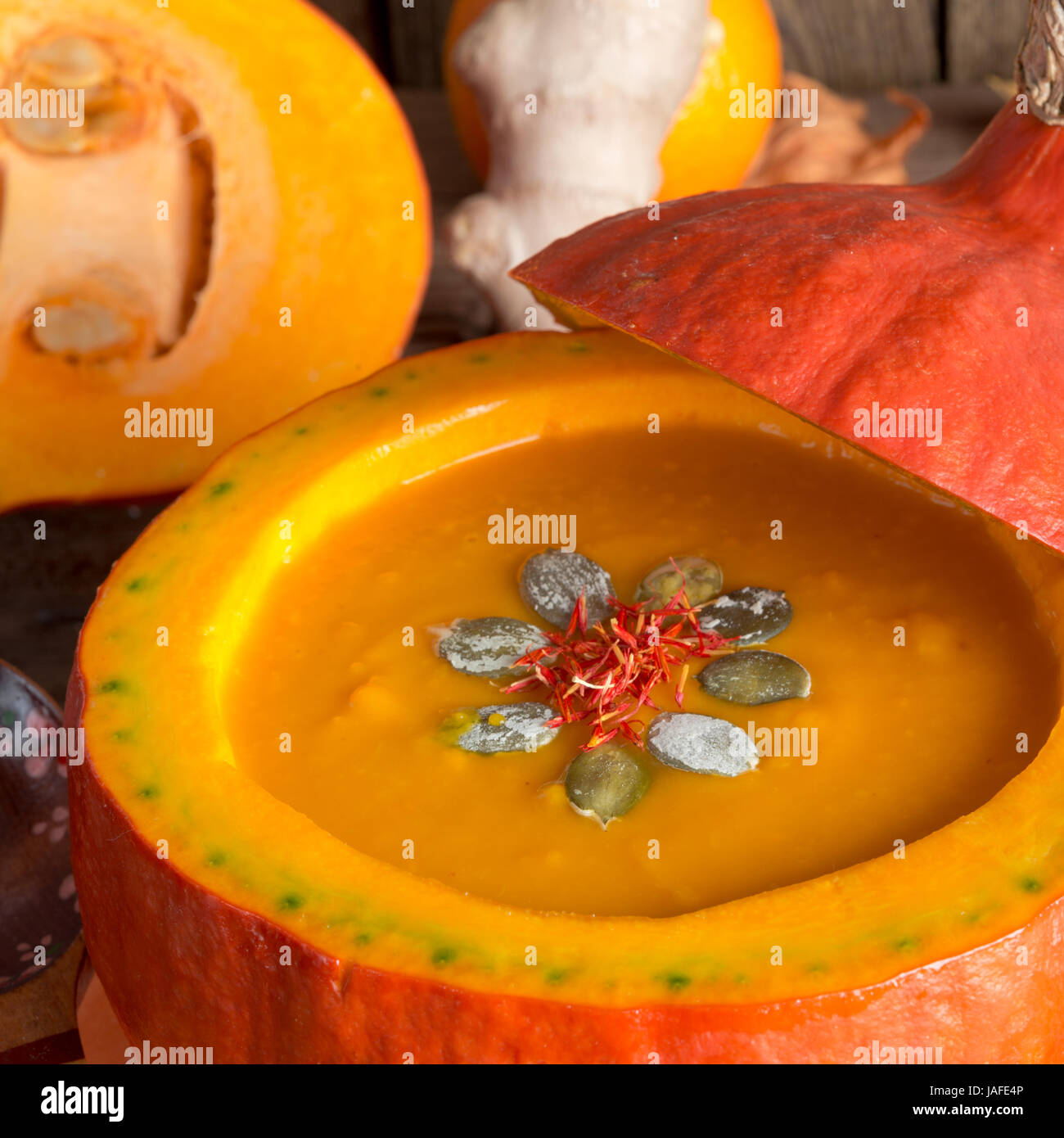 pumpkin soup Stock Photo