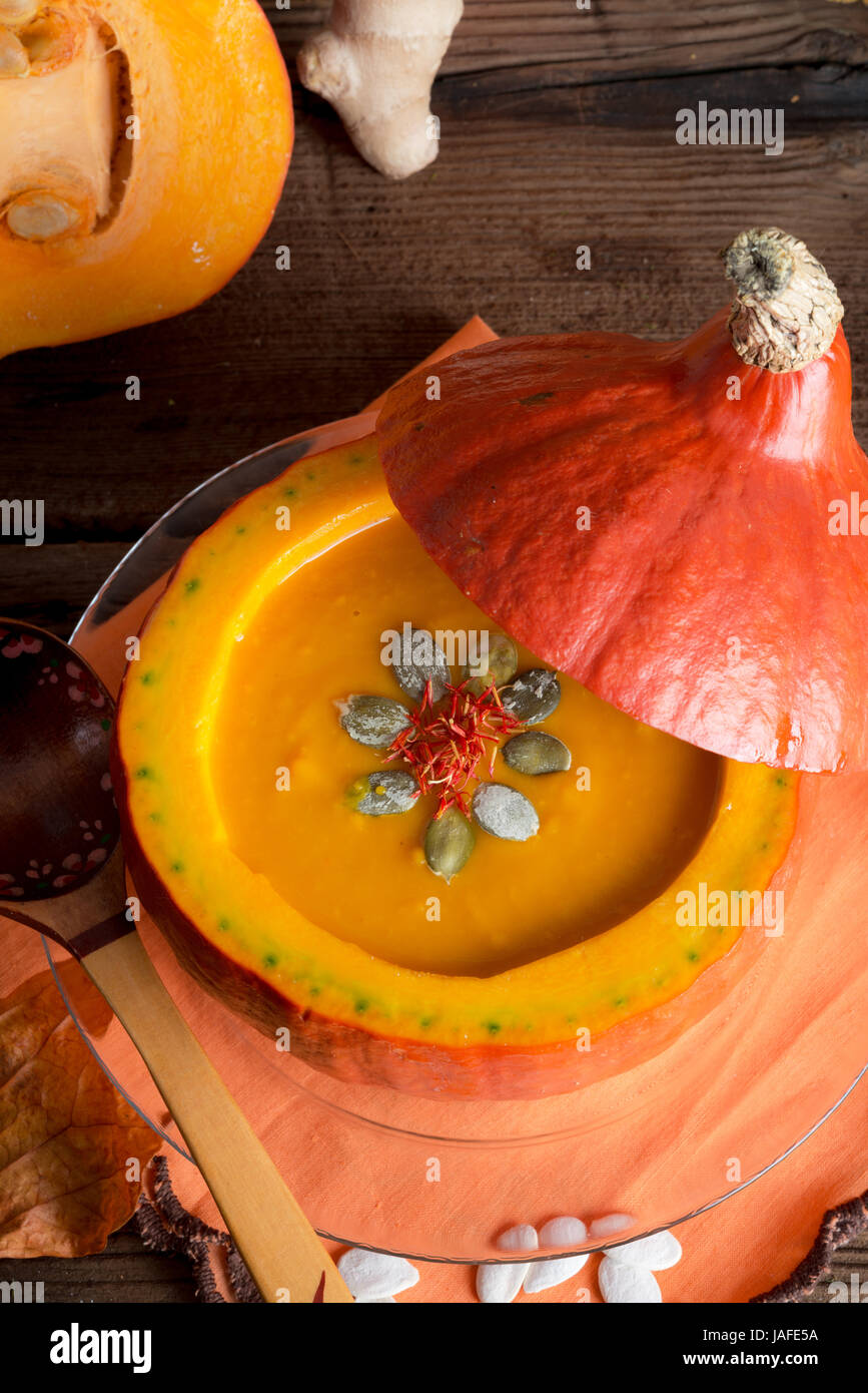 pumpkin soup Stock Photo