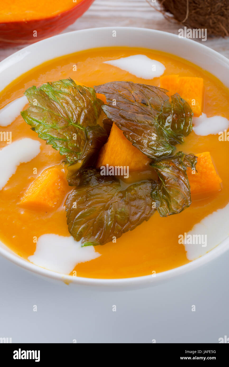 pumpkin soup Stock Photo