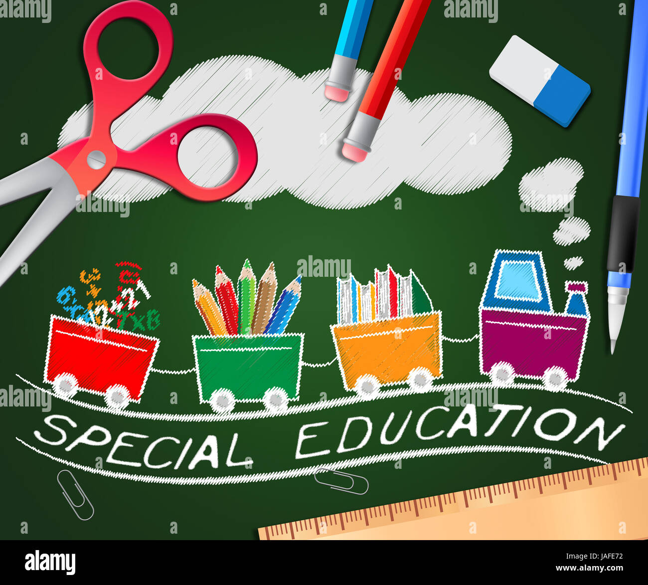 Special Education Picture Representing Gifted Children 3d Illustration special-education-picture-representing-gifted-children-3d-illustration