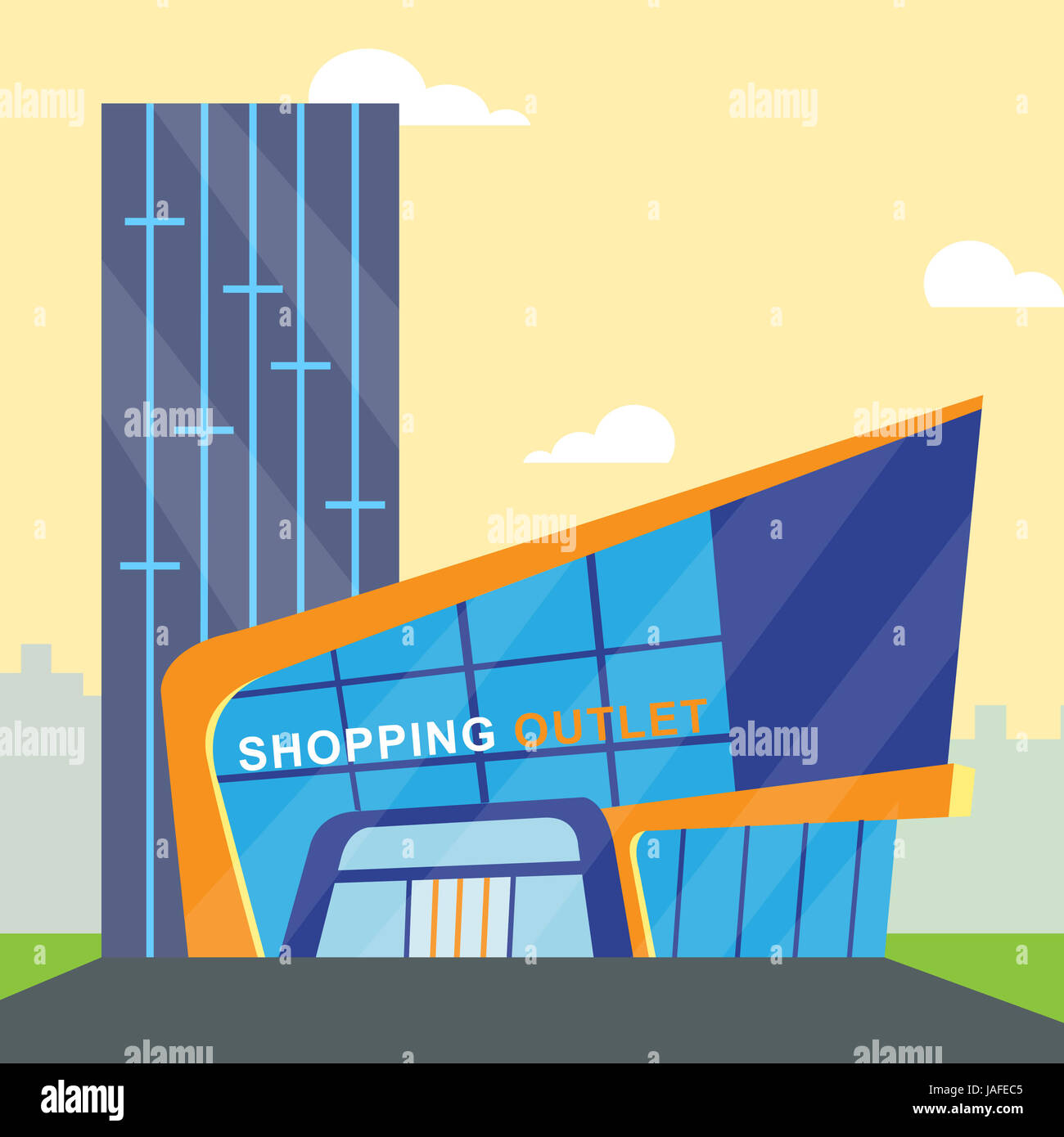 Shopping Outlet Store Meaning Retail Commerce 3d Illustration Stock Photo Alamy