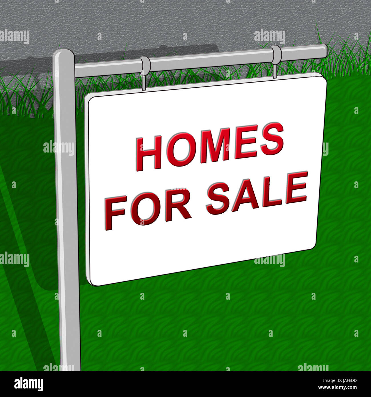 Homes For Sale Meaning Sell House 3d Illustration Stock Photo Alamy