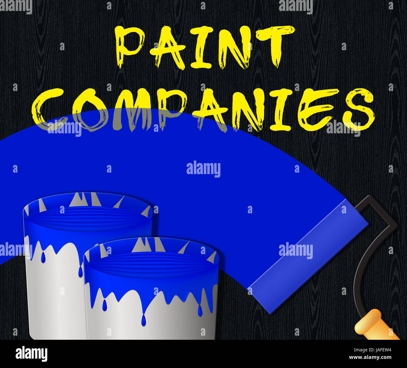 Paint Companies Displaying Painting Product 3d Illustration Stock Photo