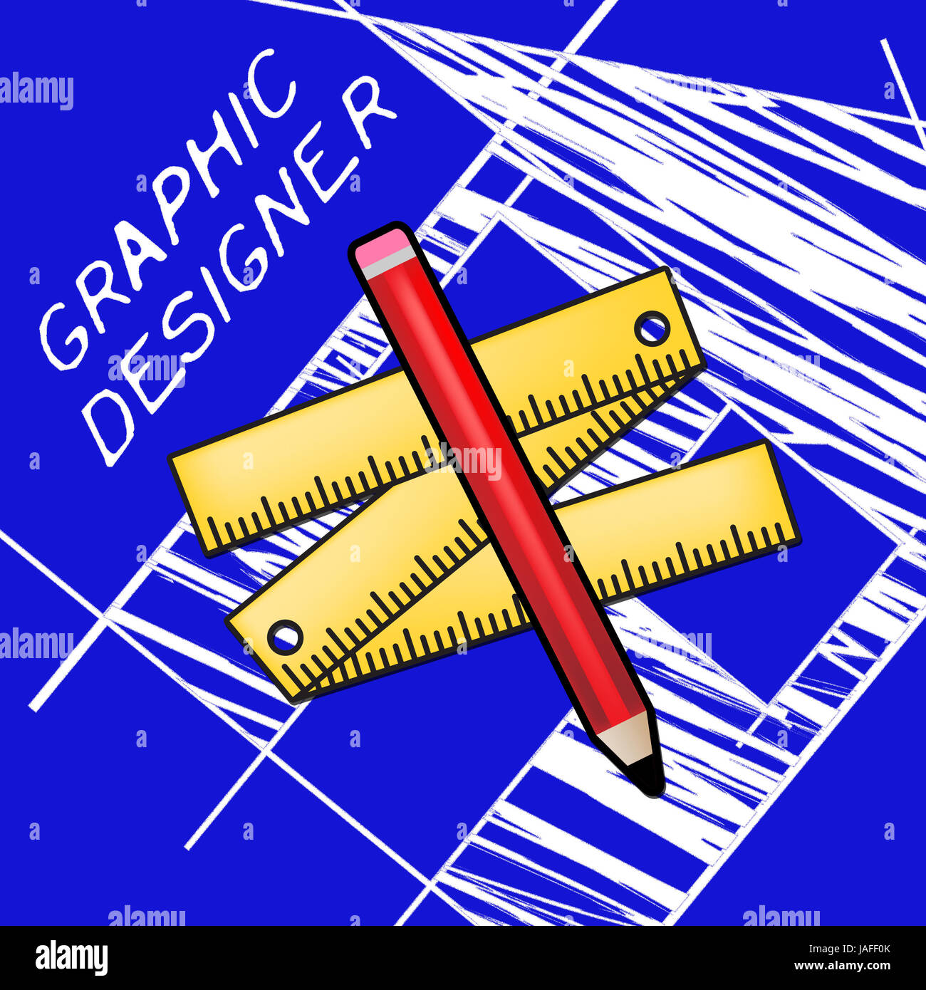 Graphic Designer Equipment Represents Designing Job 3d Illustration